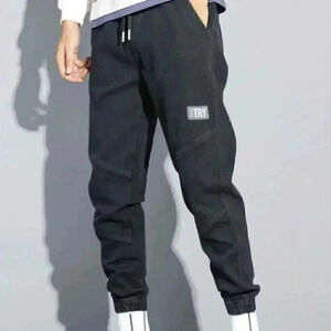 Casual Black Men's Corduroy Pants